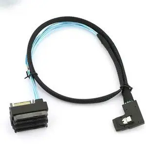 FOR MINI SAS SFF-8087 right to 4 Ports SAS SFF-8482 server connection Cable FOR MINI SAS SFF-8087 right to 4 Ports SAS SFF-8482 server connection Cable