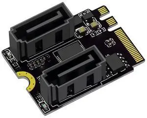 FOR M.2 (A+E Key) to 2-Port SATA3.0 Expansion Card Key A+E Wifi M.2 to SATA Adapter Card Free Drive JMB582 Chipset FOR M.2 (A+E Key) to 2-Port SATA3.0 Expansion Card Key A+E Wifi M.2 to SATA Adapter Card Free Drive JMB582 Chipset