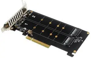 FOR Dual M.2 NVMe PCIe x8 Split Card with PCIe 4.0 Support for SSD Expansion Adapter on Motherboard FOR Dual M.2 NVMe PCIe x8 Split Card with PCIe 4.0 Support for SSD Expansion Adapter on Motherboard