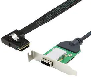 FOR Mini SAS 8087 Left Bend to HD SFF-8088 Female Server Adapter Card Conversion Cable FOR Mini SAS 8087 Left Bend to HD SFF-8088 Female Server Adapter Card Conversion Cable