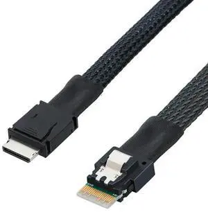 FOR PCIe 4.0 x4 SFF-8654 4i to SFF-8611 4i Cable, High Speed Slim SAS to Adapter for NVMe SSD Server GPU Workstation FOR PCIe 4.0 x4 SFF-8654 4i to SFF-8611 4i Cable, High Speed Slim SAS to Adapter for NVMe SSD Server GPU Workstation