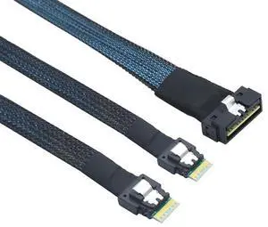 FOR PCI-E SAS4.0 LP Low profile SFF-8654 8i 74pin to 2x SFF-8654 4i 38P Server internal connection Cable FOR PCI-E SAS4.0 LP Low profile SFF-8654 8i 74pin to 2x SFF-8654 4i 38P Server internal connection Cable