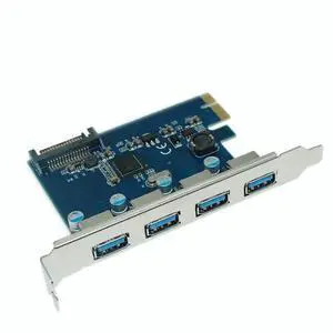FOR PCIE TO 4 Port USB 3.0 PCI-e Adapter PCI Express USB 3.0 4 port HUB 5.0Gbps 19Pin FL1100 chipset Support WIN10 WIN8 FOR PCIE TO 4 Port USB 3.0 PCI-e Adapter PCI Express USB 3.0 4 port HUB 5.0Gbps 19Pin FL1100 chipset Support WIN10 WIN8