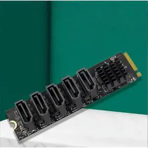FOR JMB585 Chip Expansion Card for M.2 MKey PCIe NVMe SSD to 5 Ports SATA III 6Gb/s - Adapter Card Accessories FOR JMB585 Chip Expansion Card for M.2 MKey PCIe NVMe SSD to 5 Ports SATA III 6Gb/s - Adapter Card Accessories