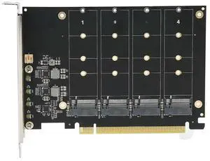 FOR PCI-E Signal Split Array Card with 4 M.2 NVME Disk Array Card for SSD/M.2 NVME Protocol FOR PCI-E Signal Split Array Card with 4 M.2 NVME Disk Array Card for SSD/M.2 NVME Protocol