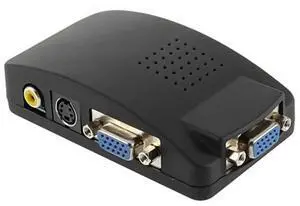 FOR 1pcs AV S-Video RCA Composite Video to PC Laptop VGA TV Converter adapter box FOR 1pcs AV S-Video RCA Composite Video to PC Laptop VGA TV Converter adapter box