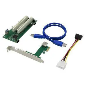 FOR Desktop PCI-Express PCI-e to PCI Adapter Card PCIe to Dual Pci Slot Expansion Card USB 3.0 Add on Cards Convertor FOR Desktop PCI-Express PCI-e to PCI Adapter Card PCIe to Dual Pci Slot Expansion Card USB 3.0 Add on Cards Convertor