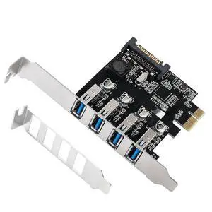 FOR 4 Ports USB 3.0 to PCI Express Expansion Card USB 3.0 PCI-e Controller Hub for Desktop PC with 8 cm Low Profile Bracket FOR 4 Ports USB 3.0 to PCI Express Expansion Card USB 3.0 PCI-e Controller Hub for Desktop PC with 8 cm Low Profile Bracket