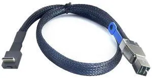 FOR PCIE 4i SFF-8611 90 Degree to HD SFF-8644 Server High Speed Connection Cable FOR PCIE 4i SFF-8611 90 Degree to HD SFF-8644 Server High Speed Connection Cable