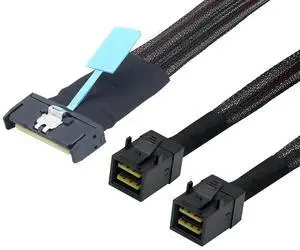 FOR PCIe 5.0 MCIO 8I (SFF-TA-1016) 74Pin to Dual Mini SAS HD SFF-8643 Cable - High-Speed Data Transfer for Servers & Storage FOR PCIe 5.0 MCIO 8I (SFF-TA-1016) 74Pin to Dual Mini SAS HD SFF-8643 Cable - High-Speed Data Transfer for Servers & Storage