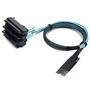 FOR M. 2 Mkey SFF-8643 Contact To 4-port SAS SFF-8482 2-in-1 Server High-Speed Conversion Cable FOR M. 2 Mkey SFF-8643 Contact To 4-port SAS SFF-8482 2-in-1 Server High-Speed Conversion Cable
