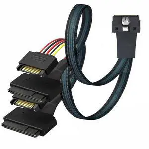 FOR PCI-E LP Low profile SFF-8654 8I 74P to 2X SFF-8639 U.2 U2 with 15P SATA power NVME for SSD Cable FOR PCI-E LP Low profile SFF-8654 8I 74P to 2X SFF-8639 U.2 U2 with 15P SATA power NVME for SSD Cable