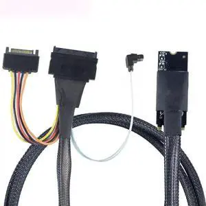 FOR M. 2 SFF-8643 to U.2 SFF-8639 with SATA 15P and 7P 90 Server Connection Cable FOR M. 2 SFF-8643 to U.2 SFF-8639 with SATA 15P and 7P 90 Server Connection Cable