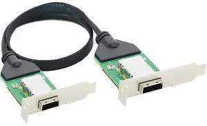 FOR Mini SAS HD SFF-8088 26P PCBA Female with Low Profile Bracket to SFF-8088 female 12Gbps External Impedance 30AWG cable adapter FOR Mini SAS HD SFF-8088 26P PCBA Female with Low Profile Bracket to SFF-8088 female 12Gbps External Impedance 30AWG cable adapter