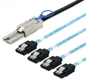 FOR MINI SAS SFF-8088 26P to 4 Port SATA 7P female server hard disk connection cable FOR MINI SAS SFF-8088 26P to 4 Port SATA 7P female server hard disk connection cable