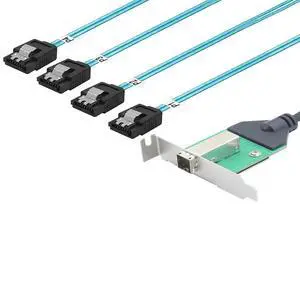 FOR 12G 30AWG External Mini SAS HD SFF-8644 female wiht PCBA to 4 Port SATA For Hard Disk Data Server Cable adapter FOR 12G 30AWG External Mini SAS HD SFF-8644 female wiht PCBA to 4 Port SATA For Hard Disk Data Server Cable adapter