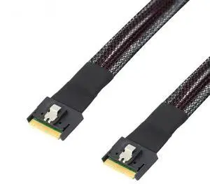 FOR SlimSAS4.0 (SFF-8654 8i 74Pin) to SlimSAS (SFF-8654 8i) High-Speed Server Cable - 8-Channel SAS4 24Gbps FOR SlimSAS4.0 (SFF-8654 8i 74Pin) to SlimSAS (SFF-8654 8i) High-Speed Server Cable - 8-Channel SAS4 24Gbps