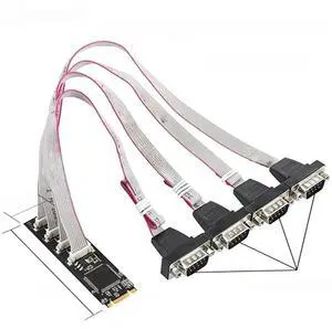 FOR M.2 B+M To DB9 4 Com Ports 4S DB 9Pin RS232 Industrial Serial Port NGFF 2280MM Serial Port M2 B M Key Expansion Card FOR M.2 B+M To DB9 4 Com Ports 4S DB 9Pin RS232 Industrial Serial Port NGFF 2280MM Serial Port M2 B M Key Expansion Card