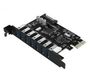 FOR USB 3.0 7 Port PCI-E Express Card Sata to 15 Pin High Speed Extender Adapter Card Power Connector FOR USB 3.0 7 Port PCI-E Express Card Sata to 15 Pin High Speed Extender Adapter Card Power Connector