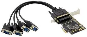 FOR PCIE AX99100 4S DB9 RS232 Serial Port Card Controller Card PCI Express asix 99100 Chip 4 ports rs-232 to pci-e com Adapter cable FOR PCIE AX99100 4S DB9 RS232 Serial Port Card Controller Card PCI Express asix 99100 Chip 4 ports rs-232 to pci-e com Adapter cable