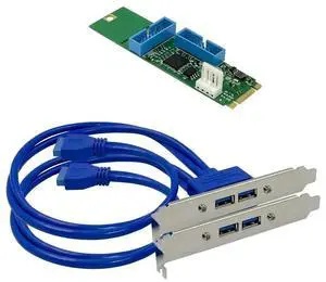 FOR NGFF M.2 b+m key to 4-ports USB 3.0 Adapter Converter Card dual 19Pin 20Pin usb3.0 NEC720202 chipset M2 Expansion Bracket FOR NGFF M.2 b+m key to 4-ports USB 3.0 Adapter Converter Card dual 19Pin 20Pin usb3.0 NEC720202 chipset M2 Expansion Bracket