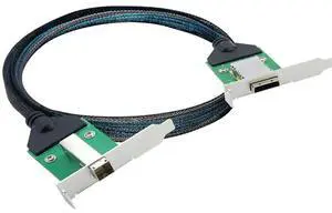 FOR Mini SAS Extension Cable SFF-8088 26 Pin Female to External SFF-8644 Female PCBA with Low Profile Bracket cable FOR Mini SAS Extension Cable SFF-8088 26 Pin Female to External SFF-8644 Female PCBA with Low Profile Bracket cable