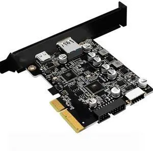 FOR PCIE 3.0 To USB 3.2 Gen2 Type-C 10Gbps Data Transfer Quick Charge USB-C Controller PCI-E Type E 19P20P Type E Card FOR PCIE 3.0 To USB 3.2 Gen2 Type-C 10Gbps Data Transfer Quick Charge USB-C Controller PCI-E Type E 19P20P Type E Card