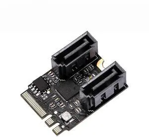 FOR M.2 ngff to sata 3 adapter card A Key and E key to 2 Ports SATA 6Gb/s adapter card 2230mm size free driver FOR M.2 ngff to sata 3 adapter card A Key and E key to 2 Ports SATA 6Gb/s adapter card 2230mm size free driver