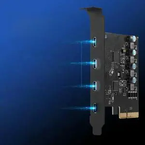 FOR Effortlessly Connect USB Type C Devices to Your Desktop with PCIe X4 to 4 Port USB3.2 Gen2 Type C Converter Card FOR Effortlessly Connect USB Type C Devices to Your Desktop with PCIe X4 to 4 Port USB3.2 Gen2 Type C Converter Card