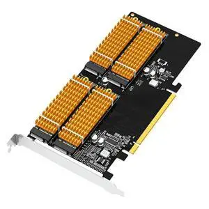 FOR KCSSD10 PCIE X16 Adapter Card M.2 NVMe Protocol 4 port MKEY SSD Solid-State Drive Array Cooling Adapter Card FOR KCSSD10 PCIE X16 Adapter Card M.2 NVMe Protocol 4 port MKEY SSD Solid-State Drive Array Cooling Adapter Card