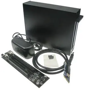 FOR Mini PCIe to Dual PCIE 2 Ports 16x pci-e Bus Slot Adapter with case enclosure FOR Mini PCIe to Dual PCIE 2 Ports 16x pci-e Bus Slot Adapter with case enclosure