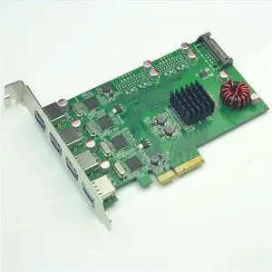 FOR 20Gbps PCI-E 2.0 X4 4 Port USB3.0 Expansion card 4 ASM1042A Chipset+P17C9X2G608 Chip Pci express Industrial camera FOR 20Gbps PCI-E 2.0 X4 4 Port USB3.0 Expansion card 4 ASM1042A Chipset+P17C9X2G608 Chip Pci express Industrial camera