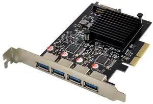 FOR PCI-E PCI Express 4X To USB 3.1 Gen 2 (10 Gbps) 4 Port Type A Expansion Card ASM3142 Chip For 40gbps transfer FOR PCI-E PCI Express 4X To USB 3.1 Gen 2 (10 Gbps) 4 Port Type A Expansion Card ASM3142 Chip For 40gbps transfer