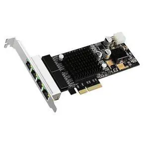 FOR 4 Quad Port I350 RJ45 POE Network Card PCI-E PCIe 4X Network Adapter 10/100/1000Mbps FOR 4 Quad Port I350 RJ45 POE Network Card PCI-E PCIe 4X Network Adapter 10/100/1000Mbps