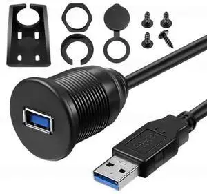 FOR USB3.0 Male to Female Flush Mount Extension Cable for Car and Boats FOR USB3.0 Male to Female Flush Mount Extension Cable for Car and Boats