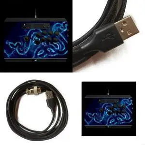 FOR Replacement Braided USB Cable Connection Wire with Connector for Evo Arcade FOR Replacement Braided USB Cable Connection Wire with Connector for Evo Arcade