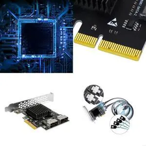 FOR PCIe to SFF8087 Mini 8-Port Controller PCIE3.0 To SFF 8087 SFF-8087 ASM1166 Chip Adapter Expansion FOR PCIe to SFF8087 Mini 8-Port Controller PCIE3.0 To SFF 8087 SFF-8087 ASM1166 Chip Adapter Expansion