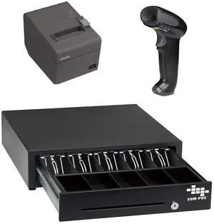 POS Hardware Bundle for Square - Cash Drawer, Thermal Receipt Printer, Bar code