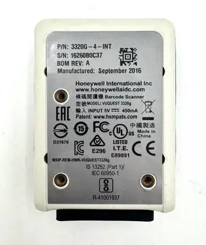 Honey,well Vuquest 3320G-4-INT Bar,code Scan,ner for 1D/2D Bar,code