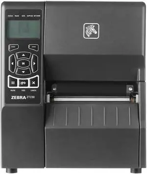 Ze bra ZT230 Thermal Transfer and Direct Thermal Industrial Monochrome Bar code Label Printer - Ethernet, Serial, USB Connectivity - 4" Print Width, 203 DPI, 6 IPS