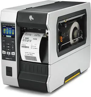 Ze bra ZT610 600 dpi Thermal Transfer and Direct Thermal Industrial Printer, 4.09" Print Width - Serial, USB, Ethernet, Bluetooth 4.0 Connectivity - Includes Tear Bar ZT61046