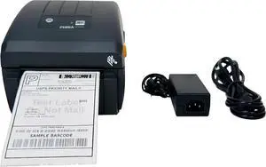 Ze bra ZP230d Direct Thermal Bar code Label Printer Dispenser USB ZP23042-D11G0000, Bundle with AC Adapter
