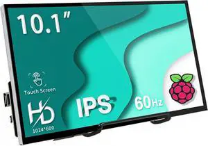 Raspberry Pi Touchscreen,10 Inch Monitor HDMI,1024×600 Mini Monitor,16:9 IPS Screen Small Portable Display for Raspberry Pi 400/4/3/2/Zero/B/B+ Jetson Nano Win11/10/8/7