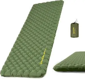 25oz Ultralight Sleeping Pad, Insulated Inflatable Sleeping Pad 4.6R, Lightweight Sleeping Mat for Camping, Hiking, Backpacking, with Air Pump Sack 25oz Ultralight Sleeping Pad, Insulated Inflatable Sleeping Pad 4.6R, Lightweight Sleeping Mat for Camping, Hiking, Backpacking, with Air Pump Sack