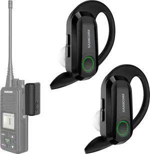 Wireless Headset with 2 Pin Dongle for FPCN10A/FPCN30A Walkie Talkies, BTEAR-02 Upgraded Hands-Free Wireless Two Way Radios Earpiece with Mic for K Connector (Radios not Inclued)