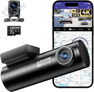 M300S 4K Ultra HD Dual Dash Cam Front and Rear, Free 64GB Card, Built-in WiFi GPS Voice Control Car Camera, Night Vision, ADAS, 24 Hours Parking Monitor, Loop Recording (Matte Black) M300S 4K Ultra HD Dual Dash Cam Front and Rear, Free 64GB Card, Built-in WiFi GPS Voice Control Car Camera, Night Vision, ADAS, 24 Hours Parking Monitor, Loop Recording (Matte Black)