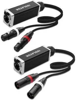 CERRXIAN 2-Channel Multi Snake 3Pin XLR to Ethercon-Compatible CAT5/CAT6/CAT7 Ethernet Breakout for Live Stage Audio, Lighting & DMX512 (1 Pair: Male&Female) - 2.6FT