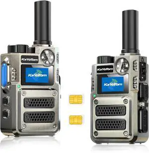 Lifetime Free Global Unlimited Range 4G LTE PoC Walkie Talkies Long Range Two-Way Radios 5000+ Miles with Nationwide Range,SOS Alert Long Distance Radios for Truck Fleet,Construction site