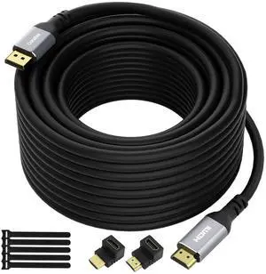 DisplayPort to HDMI Cable 50FT, 4K@60Hz HDR, High Speed Active Display Port to HDMI Cable UHD Converter, Uni-Directional Cord, Support 4K@60Hz 2K@120Hz 1080P for HDTV, Monitor, Projector