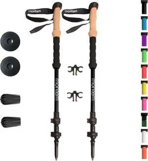 Ultra Strong Trekking, Walking, and Hiking Poles - Collapsible, Lightweight, Quick Locking, Weather-Resistant and Ultra Durable (2-Pack) Ultra Strong Trekking, Walking, and Hiking Poles - Collapsible, Lightweight, Quick Locking, Weather-Resistant and Ultra Durable (2-Pack)